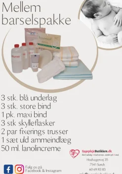 Sygeplejebutikken Barselspakke|Barsel*Barselspakke mellem