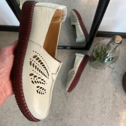 Sygeplejebutikken Sommersko Dame|Gængesål*Beige ballerina i skind