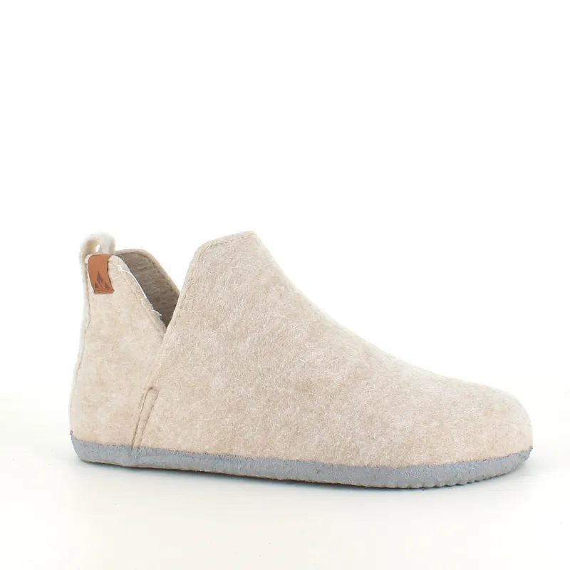 Whistler Hjemmesko|Knyster - Hallux Valgus*Beige filtet hjemmesko med højt skaft