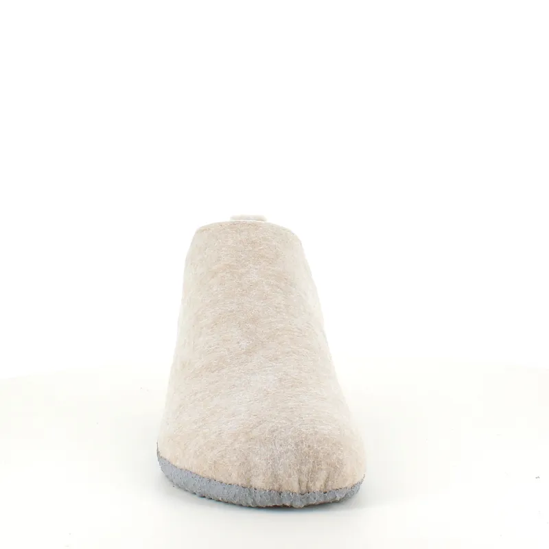 Whistler Hjemmesko|Knyster - Hallux Valgus*Beige filtet hjemmesko med højt skaft