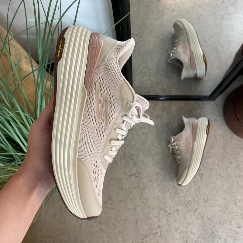 Skechers Benlængdeforskel|Knyster - Hallux Valgus*Beige slip-in med MaxChusion bund