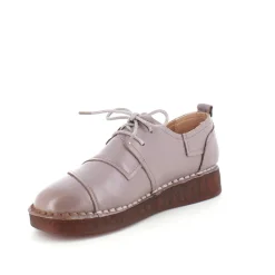 Sygeplejebutikken Sko På Tilbud*Beige skind snøresko med god stødabsorbering