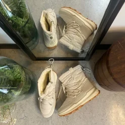 Sygeplejebutikken Billige Vinter Støvler|Vinterstøvler Damer*Beige vinterstøvle med lækkert blødt for