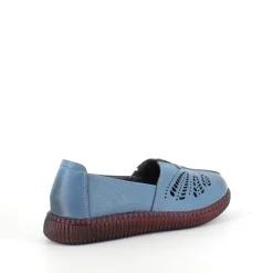 Sygeplejebutikken Sommersko Dame|Gængesål*Blå ballerina i skind