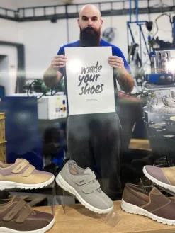 OrtoMed sko Slip On Sko|Sko Med Ekstra Svangstøtte*Blå fleksibel sko med skridhæmmende såler