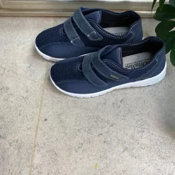 OrtoMed sko Slip On Sko|Sko Med Ekstra Svangstøtte*Blå fleksibel sko med skridhæmmende såler