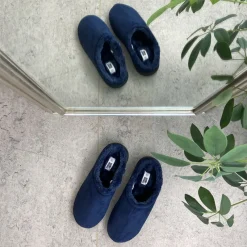 Sygeplejebutikken Sko På Tilbud*Blå herre hjemmesko med foer