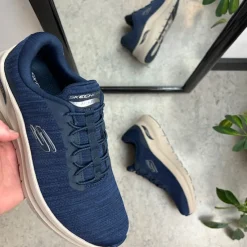 Skechers Sko På Tilbud*Blå herresko fra med ekstra svangstøtte