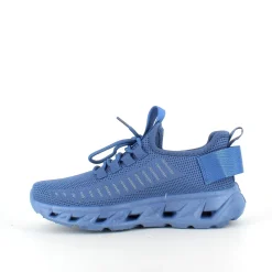 Sygeplejebutikken Knyster - Hallux Valgus|Sommersko Dame*Blå slip-on sko med strikoverdel