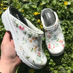 Sygeplejebutikken Træsko Dame Modeller|Hvide Træsko*Blomstret træsko uden kap