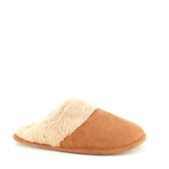 Sygeplejebutikken Hjemmesko|Sko På Tilbud*Brun hjemmesko med synlig pelskant