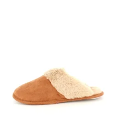 Sygeplejebutikken Hjemmesko|Sko På Tilbud*Brun hjemmesko med synlig pelskant