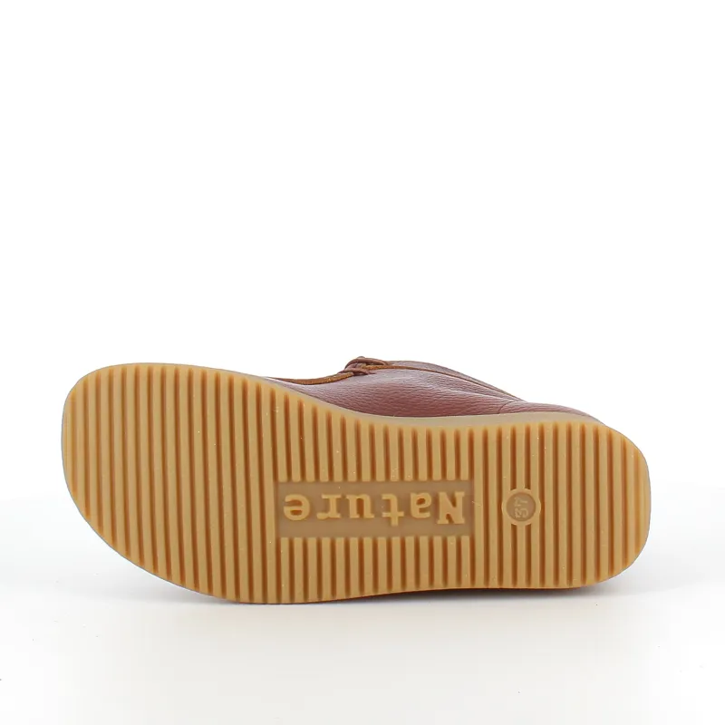 Nature Footwear Stødabsorberende Sko*Brun Nature lædersko med snørelukning