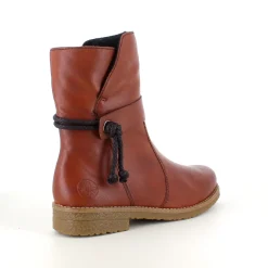 Rieker Vinterstøvler Damer|Overgangssko*Brun vinterstøvle med foer og lynlås