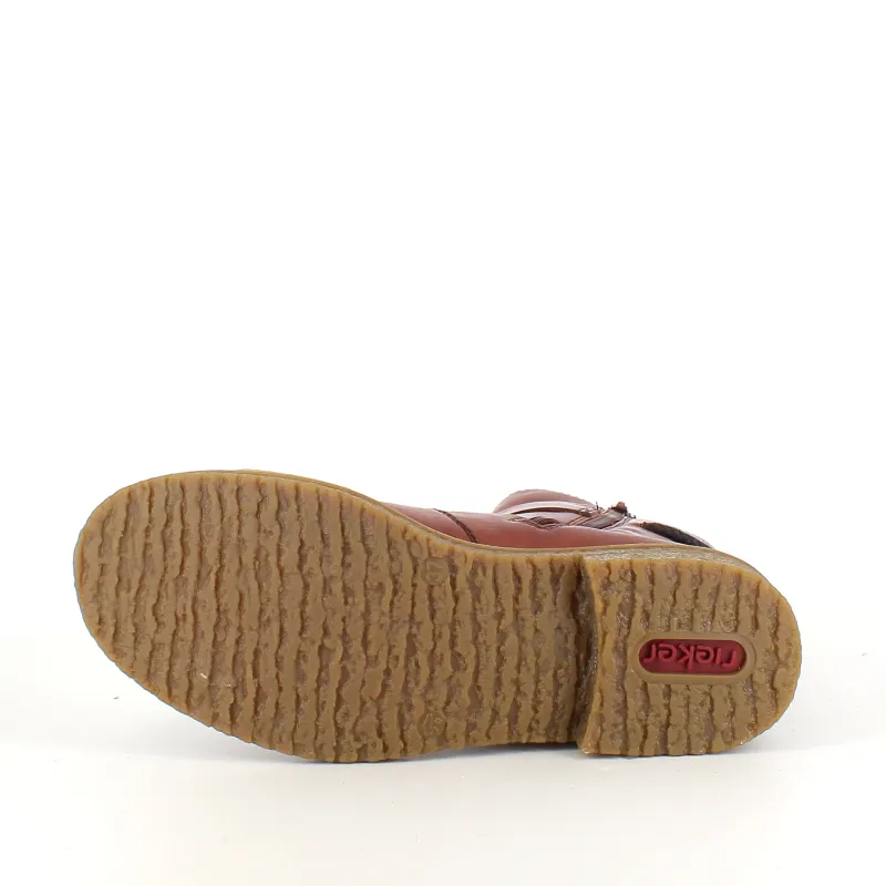 Rieker Vinterstøvler Damer|Overgangssko*Brun vinterstøvle med foer og lynlås