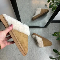 Sygeplejebutikken Hjemmesko|Sko På Tilbud*Brun Slip on hjemmesko med god bredde