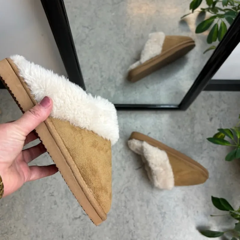 Sygeplejebutikken Hjemmesko|Sko På Tilbud*Brun Slip on hjemmesko med god bredde