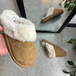 Sygeplejebutikken Hjemmesko|Sko På Tilbud*Brun Slip on hjemmesko med god bredde