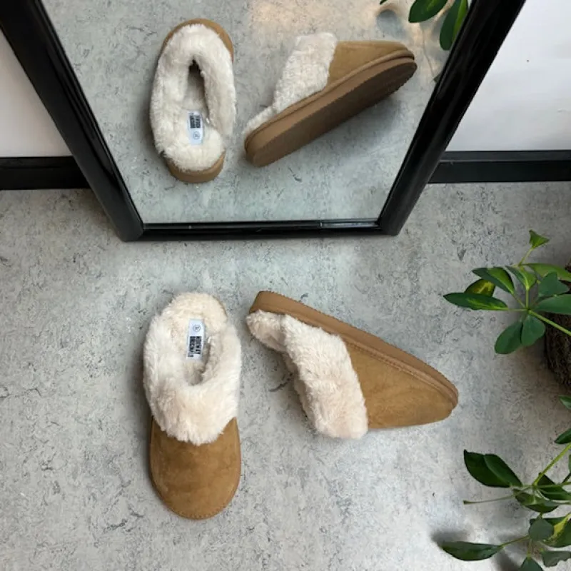 Sygeplejebutikken Hjemmesko|Sko På Tilbud*Brun Slip on hjemmesko med god bredde