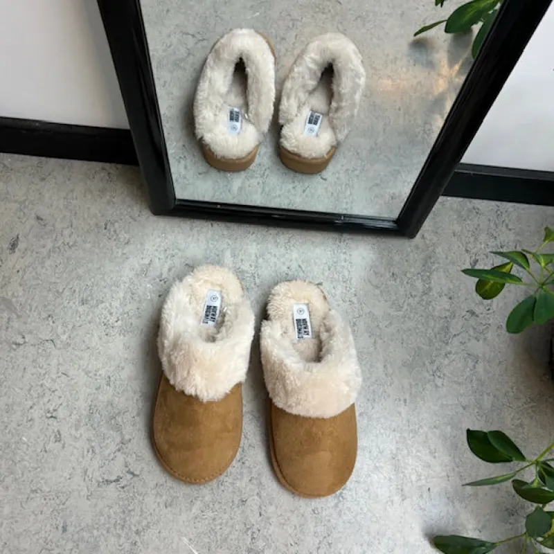 Sygeplejebutikken Hjemmesko|Sko På Tilbud*Brun Slip on hjemmesko med god bredde