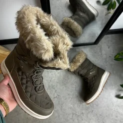 Whistler Billige Vinter Støvler|Vinterstøvler Damer*Brun vandtæt vinterstøvle fra med pels kant