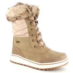 Mols Kort Støvle Dame|Vinterstøvler Damer*Brun vandtæt vinterstøvle fra med pels kant