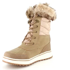 Mols Kort Støvle Dame|Vinterstøvler Damer*Brun vandtæt vinterstøvle fra med pels kant