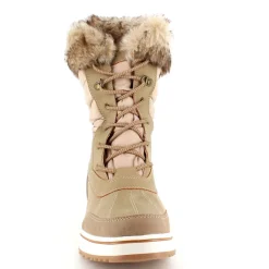 Mols Kort Støvle Dame|Vinterstøvler Damer*Brun vandtæt vinterstøvle fra med pels kant