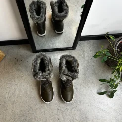 Mols Billige Vinter Støvler|Vinterstøvler Damer*Brun vandtæt vinterstøvle fra