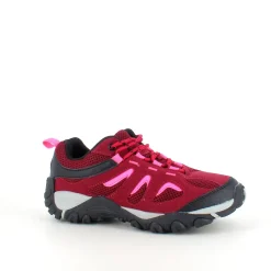 Sygeplejebutikken Stødabsorberende Sko*Damesko i bordeaux-pink med TPR-sål og snørebånd – åndbar og komfortabel