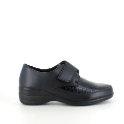 Sygeplejebutikken Sko Til Ældre|Sko Med Velcro*Damesko i sort PU med velcrolukning og varmt for