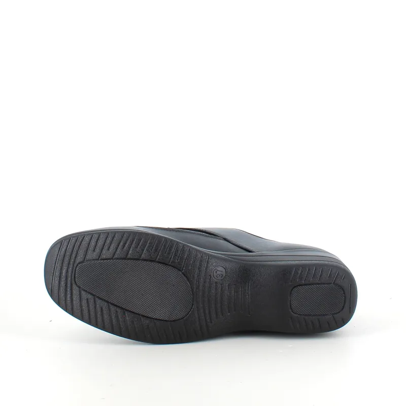 Sygeplejebutikken Sko Til Ældre|Sko Med Velcro*Damesko i sort PU med velcrolukning og varmt for