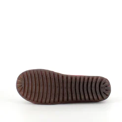 Sygeplejebutikken Slip On Sko|Gængesål*Elegant ballerina i bordeauxfarvet skind