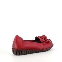 Sygeplejebutikken Slip On Sko|Gængesål*Elegant ballerina i bordeauxfarvet skind