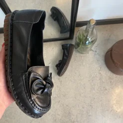 Sygeplejebutikken Sommersko Dame|Følsomme Fødder*Elegant ballerina i sort skind