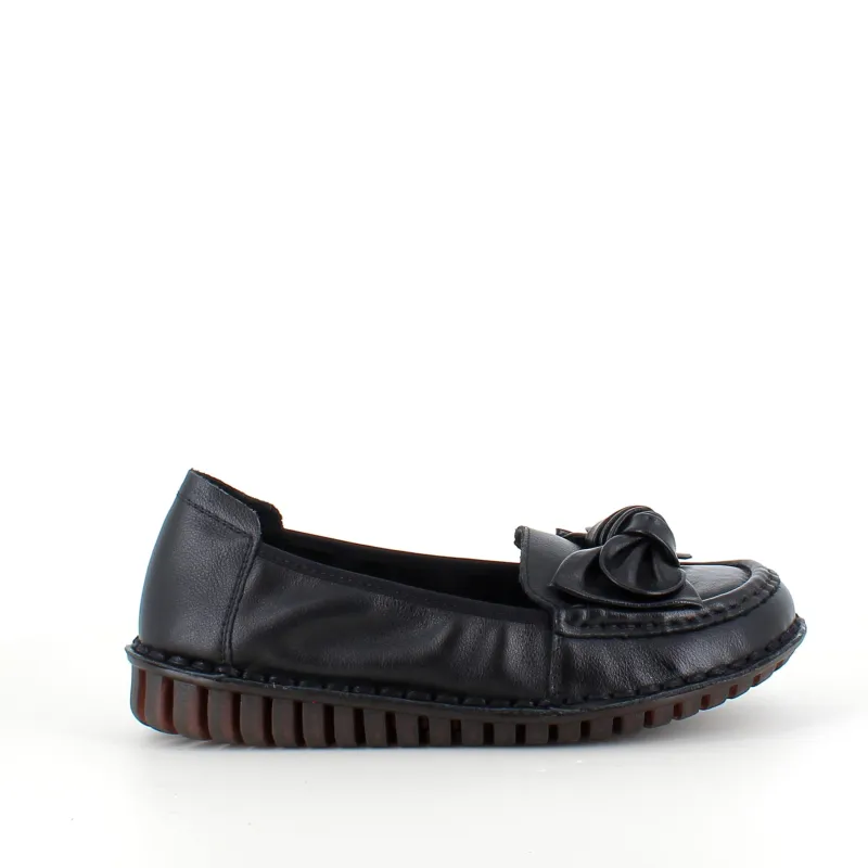 Sygeplejebutikken Sommersko Dame|Følsomme Fødder*Elegant ballerina i sort skind