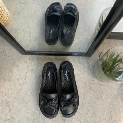 Sygeplejebutikken Sommersko Dame|Følsomme Fødder*Elegant ballerina i sort skind