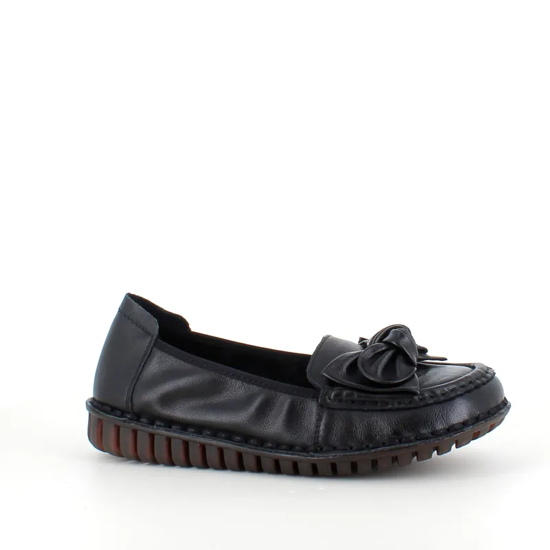 Sygeplejebutikken Sommersko Dame|Følsomme Fødder*Elegant ballerina i sort skind