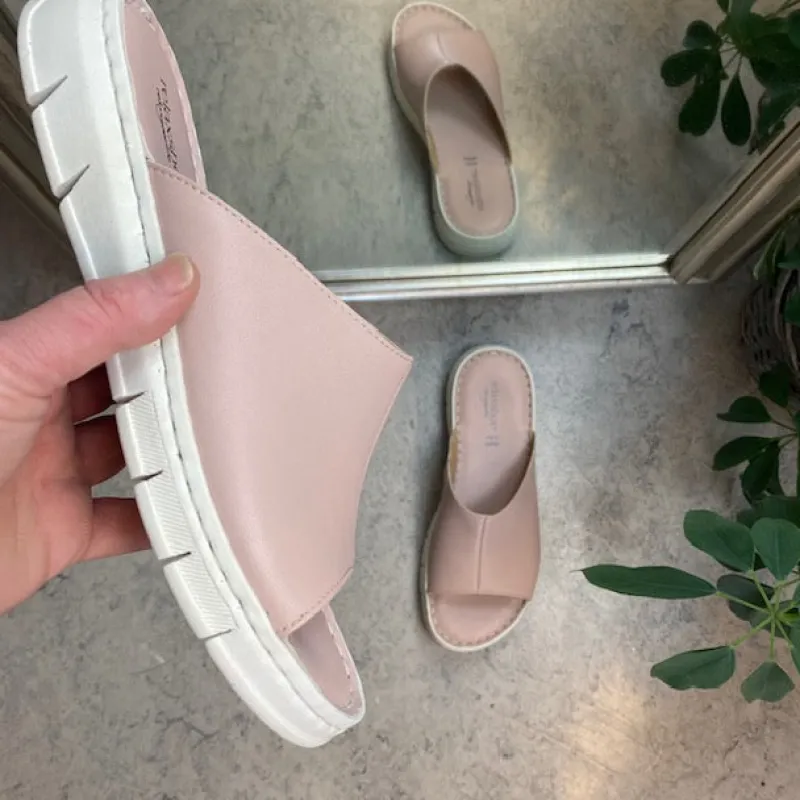 Relaxshoe Sandaler På Tilbud*Elegant rosa slip on i skind fra
