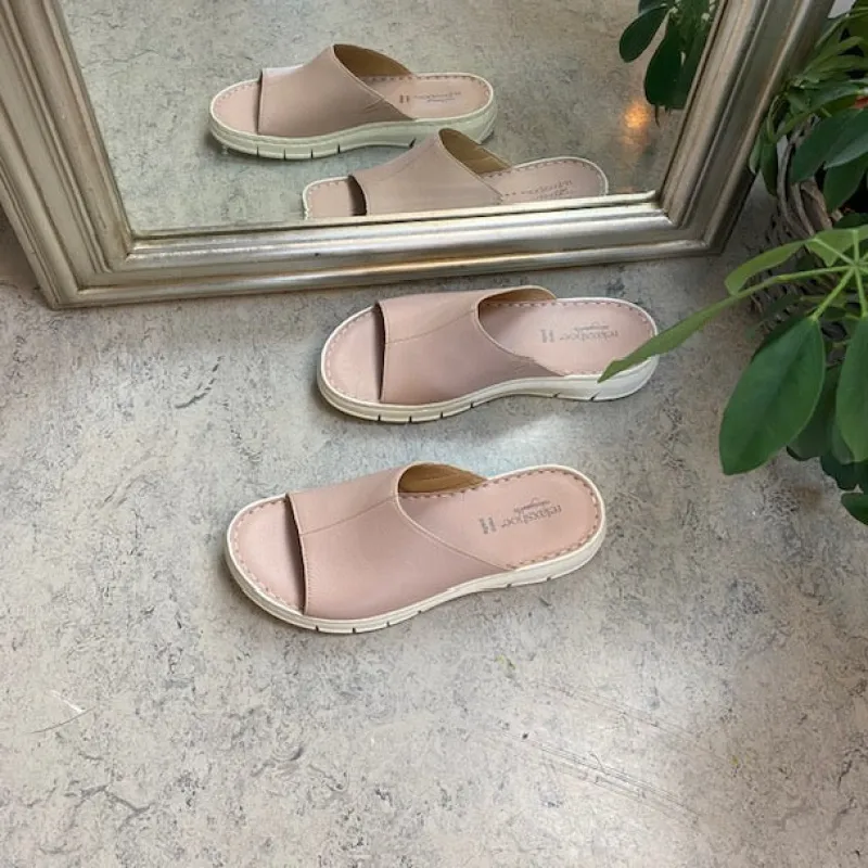 Relaxshoe Sandaler På Tilbud*Elegant rosa slip on i skind fra