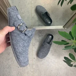 Sygeplejebutikken Sko På Tilbud*Filtsko slip on i lys grå