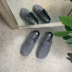 Sygeplejebutikken Sko På Tilbud*Filtsko slip on i lys grå