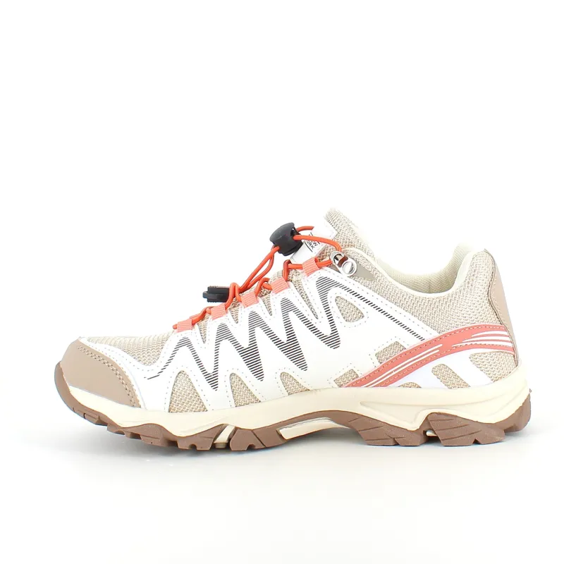 Sygeplejebutikken Sko På Tilbud*Fleksible beige sneakers med elastiksnørebånd.