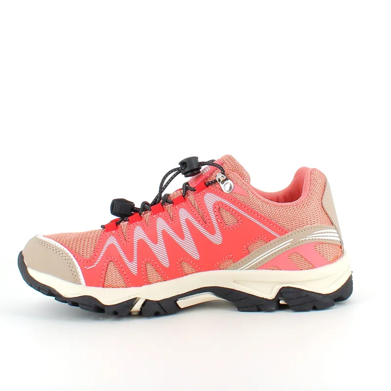 Sygeplejebutikken Sko På Tilbud*Fleksible laksefarvede sneakers med elastiksnørebånd.