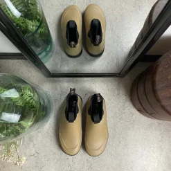 Green Comfort Gummistøvler|Gelsål*gummistøvle i beige med svangstøtte