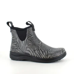 Green Comfort Gummistøvler|Stødabsorberende Sko*gummistøvle i zebraprint med svangstøtte