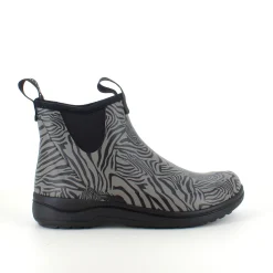 Green Comfort Gummistøvler|Stødabsorberende Sko*gummistøvle i zebraprint med svangstøtte