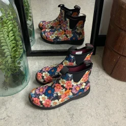 Green Comfort Gummistøvler|Sko Med Ekstra Svangstøtte*gummistøvle i blomsterprint med svangstøtte