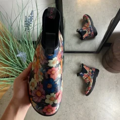 Green Comfort Gummistøvler|Sko Med Ekstra Svangstøtte*gummistøvle i blomsterprint med svangstøtte