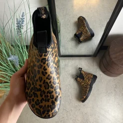 Green Comfort Gummistøvler|Sko Med Ekstra Svangstøtte*gummistøvle i leopardprint med svangstøtte